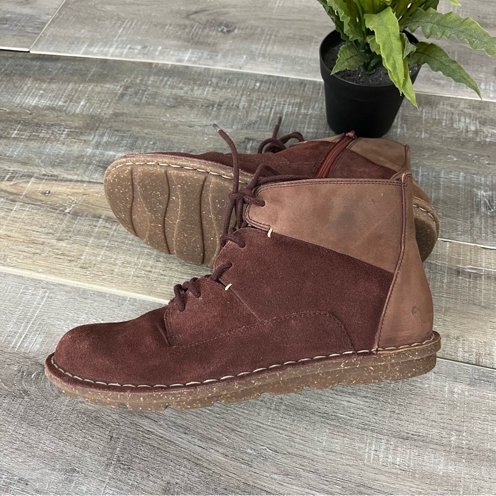 CLARKS Tamitha Key Mahogany Laced Ankle Boot Side Zipper Women’s Size 7 - Picture 13 of 16